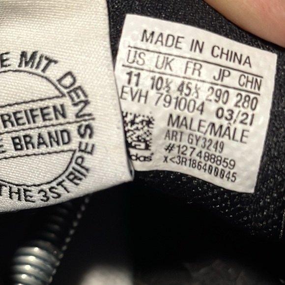 /// ADIDAS Forum Shoes US men's 11 FASHION 3 Stripes White • Black • Red /// - Picture 8 of 10